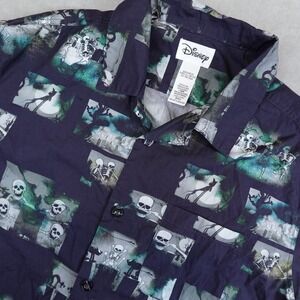 Disney Shirt Silly Symphony The Skeleton Dance Button Up Adult Size Large
